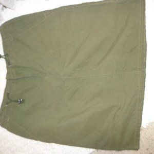 GLORIA VANDERBILT Sport Skirt 6 Army Zip/Button/Hook Closure Toggles